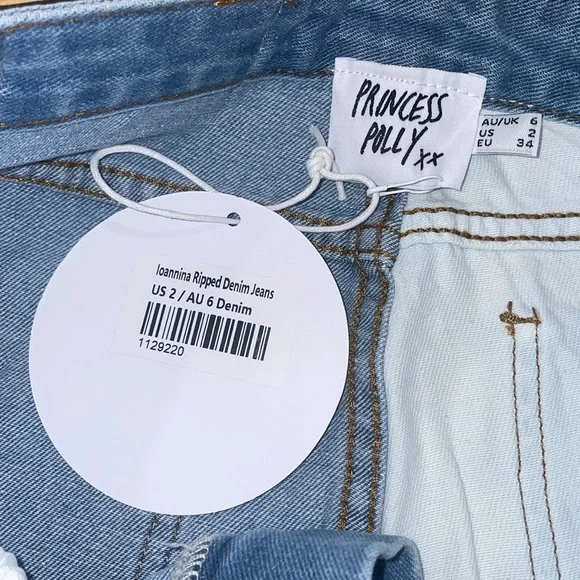 NWT princess Polly two tone ripped jeans